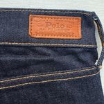 Ralph Lauren Polo Dark Wash Blue Denim Jeans Embroidered Rainbow Wide Pants Photo 7