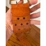 San Giorgio laser cut star leather belt XL Tan Photo 1