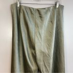 Vince NWT Satin Bias Green High Waisted Wide Leg Crinkle Texture Pants Large Photo 8