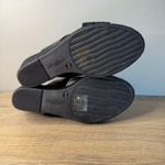 Lucky Brand  Keela Black Leather Wedge Sandals 8W 38‎ Espadrille Cutout Heels Photo 6