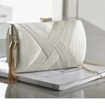 Womens Elegant Tassel Evening Clutch Cross Body & Purse Bag Wedding Prom Formal Photo 4
