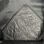 Jacqueline Ferrar Black Genuine Leather Double Breasted Lined Coat, Size Medium Photo 2