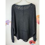 Free People Black Peplum Lace Sweater - Size - Small Photo 4