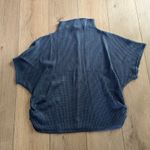 Zenana Outfitters Women’s Blue Waffle Knit Mock Neck Lounge Top Sz L Photo 1