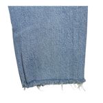 ZARA Womens Cropped Jeans Frayed Hem Blue Wash Straight Leg High Rise US 6 EU 38 Photo 9