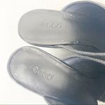 Ecco  Black Leather Slip On Heel Clogs Sz 7.5 Photo 6