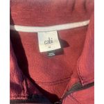 CAbi  Med Full Zip Cotton Slub Knit Training Jacket Burgundy 4122 Pockets‎ Zip Photo 3