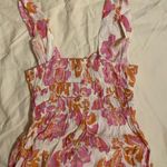 KIVARI Josephina Pink and Orange Floral Midi Sleeveless Slit Sundress Size 4 Photo 9