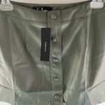 Lulus NWT Gray Most Fab Vegan Leather Mini Skirt Photo 2