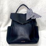 Nine West Black Handbag with Gingham Bow Photo 0