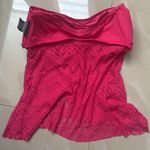 Vince Camuto Dragon Fruit Crochet Draped Tankini M Photo 13