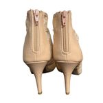 LC Lauren Conrad Shoes Womens Size 8.5 Nude Rarity Lace Up Peep Toe Stiletto Photo 3
