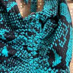 No Boundaries  Teal Green Snakeskin Ruched One Piece Swimsuit XL 15-17 Jrs Photo 3