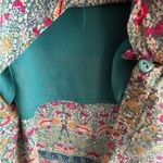 Maeve Anthropologie Meret Green Paisley Silk Tunic Top 6 Photo 8