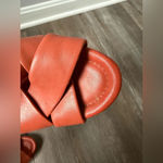 Cole Haan X Nike Air Heels Pumps Strappy Sandals Funky Retro Orange Coral Size 7 Photo 6