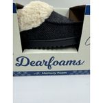 Dearfoams  Slippers Womens M 7-8 House Faux Fur Shoes Indoor/Outdoor Black New Photo 4