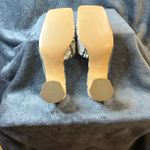 ZARA  Animal Print Snake Vinyl High Heel Square Toe Mules Slides Size 41 Photo 7