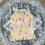 Urban Outfitters  Y2K 2010 Pink & Yellow Floral Tank Top - Size 1 Photo 4