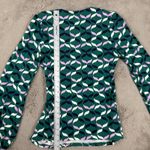 Boden Green Geometric Print Wrap Blouse Long‎ Sleeve Top US 12 UK 16 Photo 5
