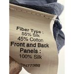 J.Crew  Hideaway Navy Mini Dress Silk & Cotton Panels V Neck Short Sleeve Est. M Photo 4