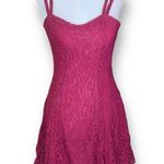 Vintage All That Jazz Slip Dress Burgundy Floral Lace Cocktail Sleeveless Mini Red Size XS Photo 9