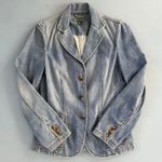 Lauren Jeans Co. Ralph Lauren Vintage Denim Blazer Jacket Blue Size M Photo 2