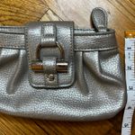 NY and Company Silver Faux Leather Clutch Wristlet Evening Bag Photo 7