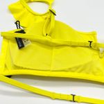 Kendall + Kylie Womens L Flutter Ruffle Bikini Top Neon Yellow Strappy Flirty Photo 3