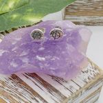 Sterling Silver Punk Rock Anarchy Logo Stud Earrings Photo 2