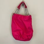 BODHI Pink Nylon Shoulder Bag Leather‎ Chain Handles Photo 7