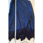 Lilly Pulitzer  Silk Cocktail Dress Sz XS Navy Metallic Fringe 20s Flapper Formal Photo 9