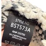 POL Aztec Print Open Front Popcorn Knit Cardigan Sweater Black Cream Medium Photo 12