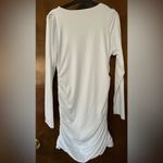 White long sleeve ruched top dress Size L Photo 3