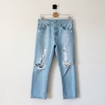 Levi's Levi’s Premium 501 Original Crop Jeans Ojai Ring Wash Distressed Size 30 Photo 6