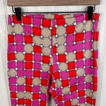 Trina Turk Lahaina Dot Print Pants Women's Size 2 Pink Orange Square Cropped Photo 2