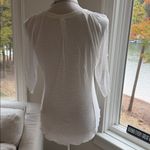 Anthropologie TINY from  Embroidered White and Tan Women's Top, EUC Photo 4