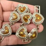 Brighton Retired Free Floating Hearts Lucite Heart Links 7.75” Bracelet 30g. Photo 9