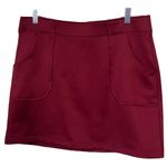 Athleta  wine red sweatshirt material (fuzzy soft inside) size medium skirt. Photo 1