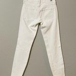 AMO White Twist Sea Salt Raw Hem Distressed Slim Fit Jeans Mid Rise Womens 23 Photo 5