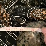 Ruby Rd. 3/4 Sleeve Bell Sleeves Top Size Large Black Brown White Paisley Photo 4