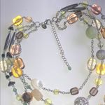 Lia Sophia Silver Tone Multicolor Beaded Boho Necklace Photo 2