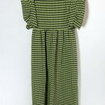 Topshop cross back midi dress in lime gingham Sz 4 Photo 2