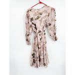 All Saints Ari Peggy Floral Print Blush Long Sleeve Wrap Dress Size 4 NWT Photo 2