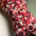 Classiques Entier  y2k silk Red and Black Floral  ruffle sleeveless Blouse size M Photo 2