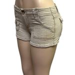 Lei Linen Blend Ashley Low Rise 6 Pocket Cuffed Tan Khaki Shorts Juniors 5 Size undefined Photo 2