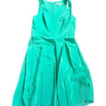 Amanda Uprichard  Silk Fit and Flare Midi Dress Green S Photo 0