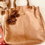 Cynthia Rowley  Genuine Pebble Leather Beige Flower Applique Hobo tote bag Photo 0