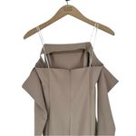 Elliatt Decor Taupe Long Sleeve Mini Dress size Medium Detachable Sleeves Photo 7