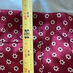 Madewell Silk Pajama Button Blouse Burgundy Red Daisy Floral Top Women’s Small Photo 6