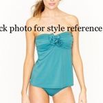 J.Crew Gray Rosette Flower Tankini Halter Convertible Swim Swimsuit Flowy Top S Photo 8